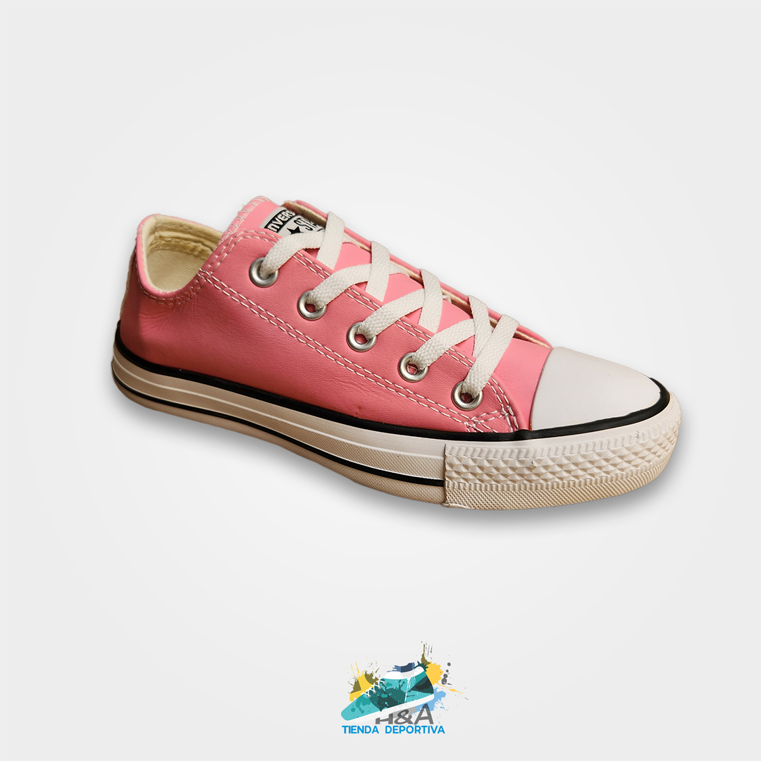 Converse Chuck Taylor Cuero Rosado Tienda H A