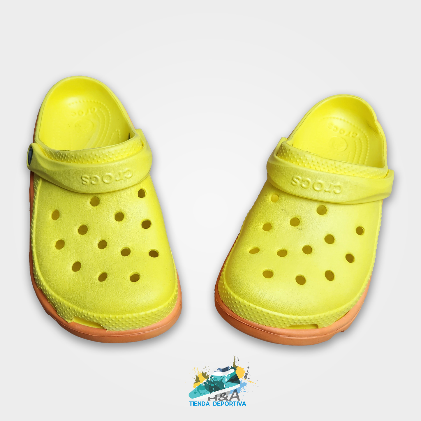 Crocs Tractor Amarillo Suela Naranja