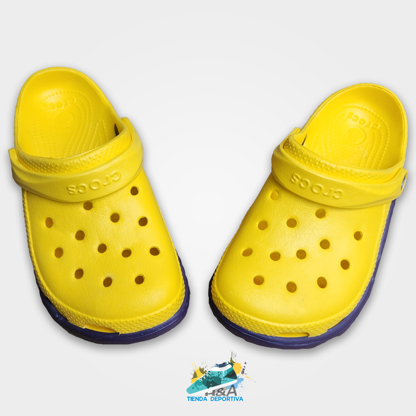 Crocs Tractor Amarillo Linea Azul