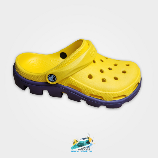 Crocs Tractor Amarillo Linea Azul