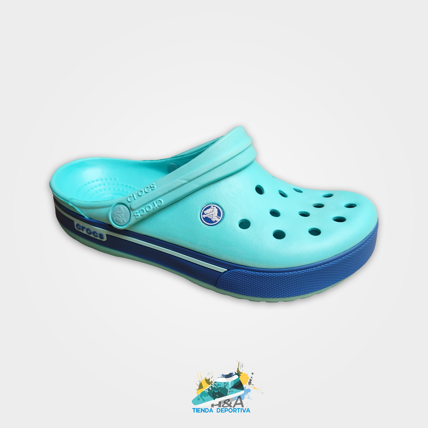 Crocs Clasicos Azul Suela Azul Oscuro