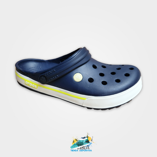 Crocs Clasicos Negros Linea Limon