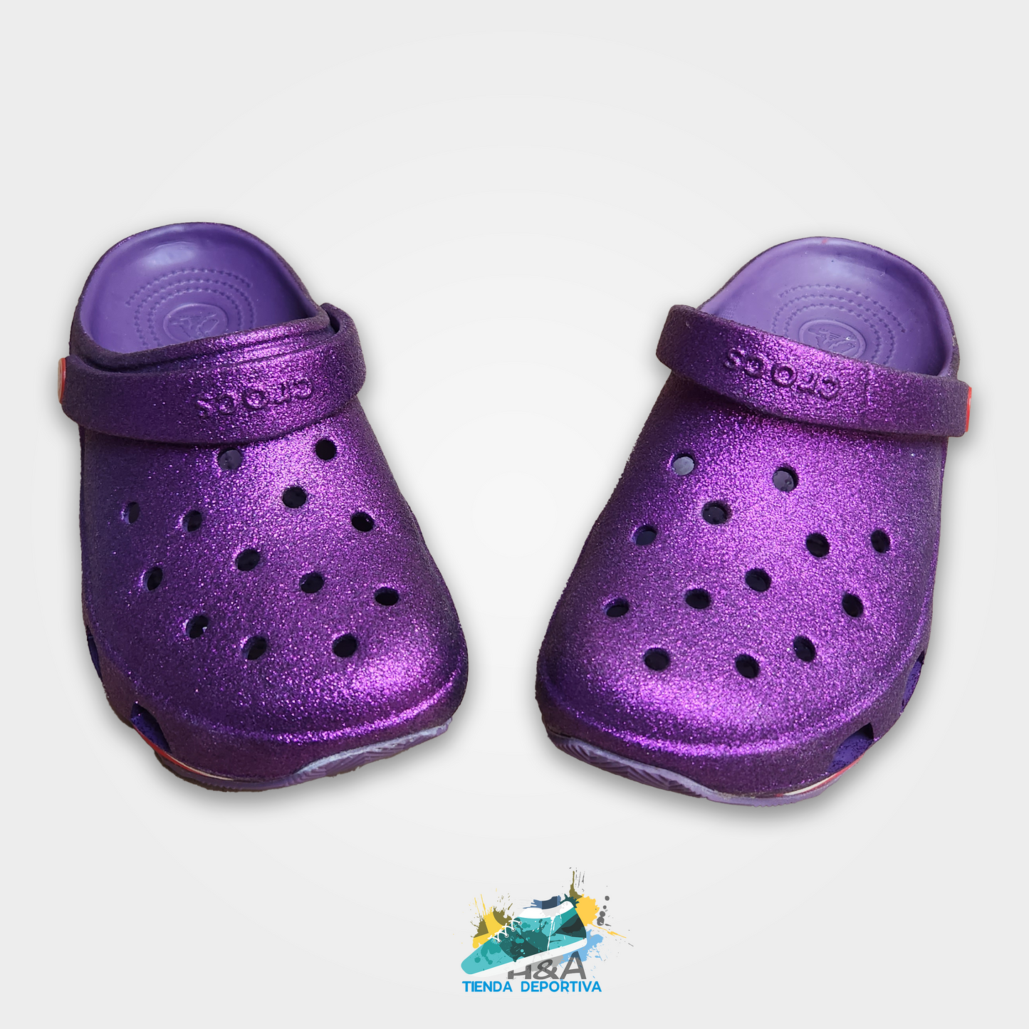 Crocs Tractor Mirellado Morado Suela Roja