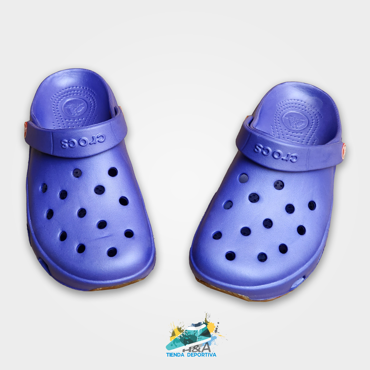 Crocs Retro Azul Linea Roja