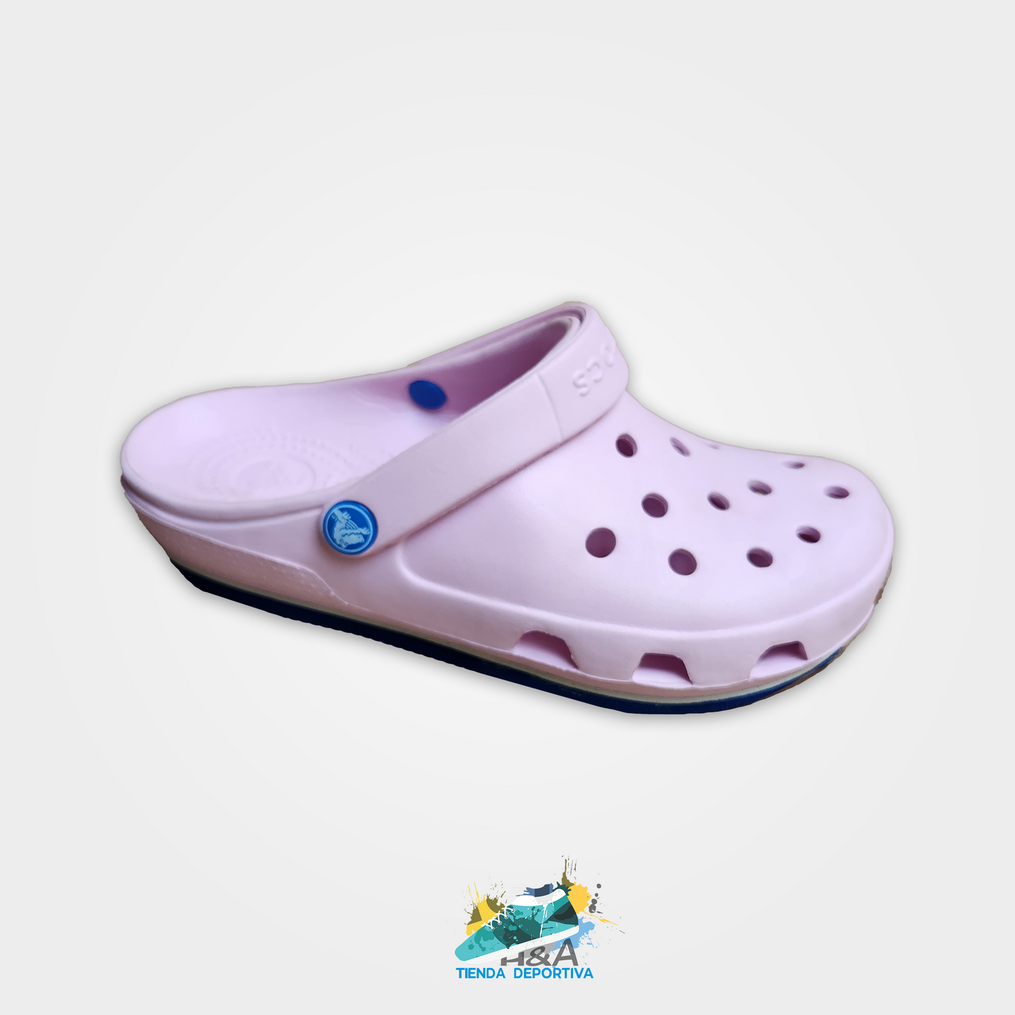 Crocs Retro Morado Linea Azul