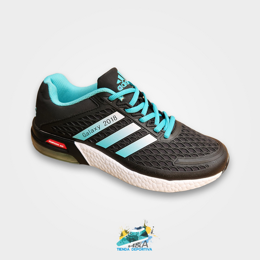 Adidas Perfomance  Galaxy Negro & Azul neon