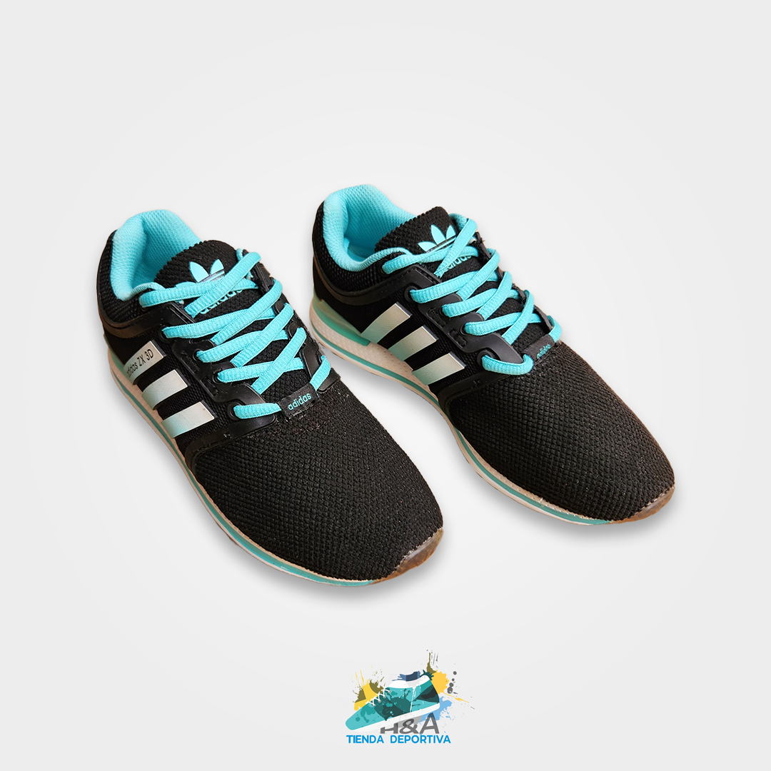 Adidas ZX 3D Perfomance Negro & azul Neon