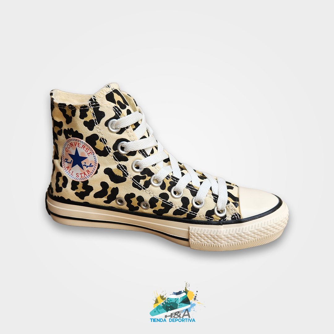 Converse All Star Animal Print Beige