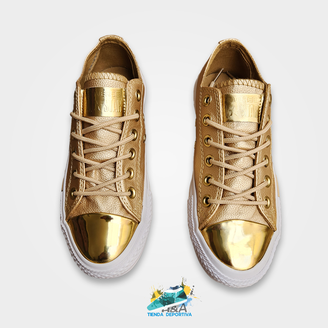 Converse Chuck Taylor Cuero Todo Dorado