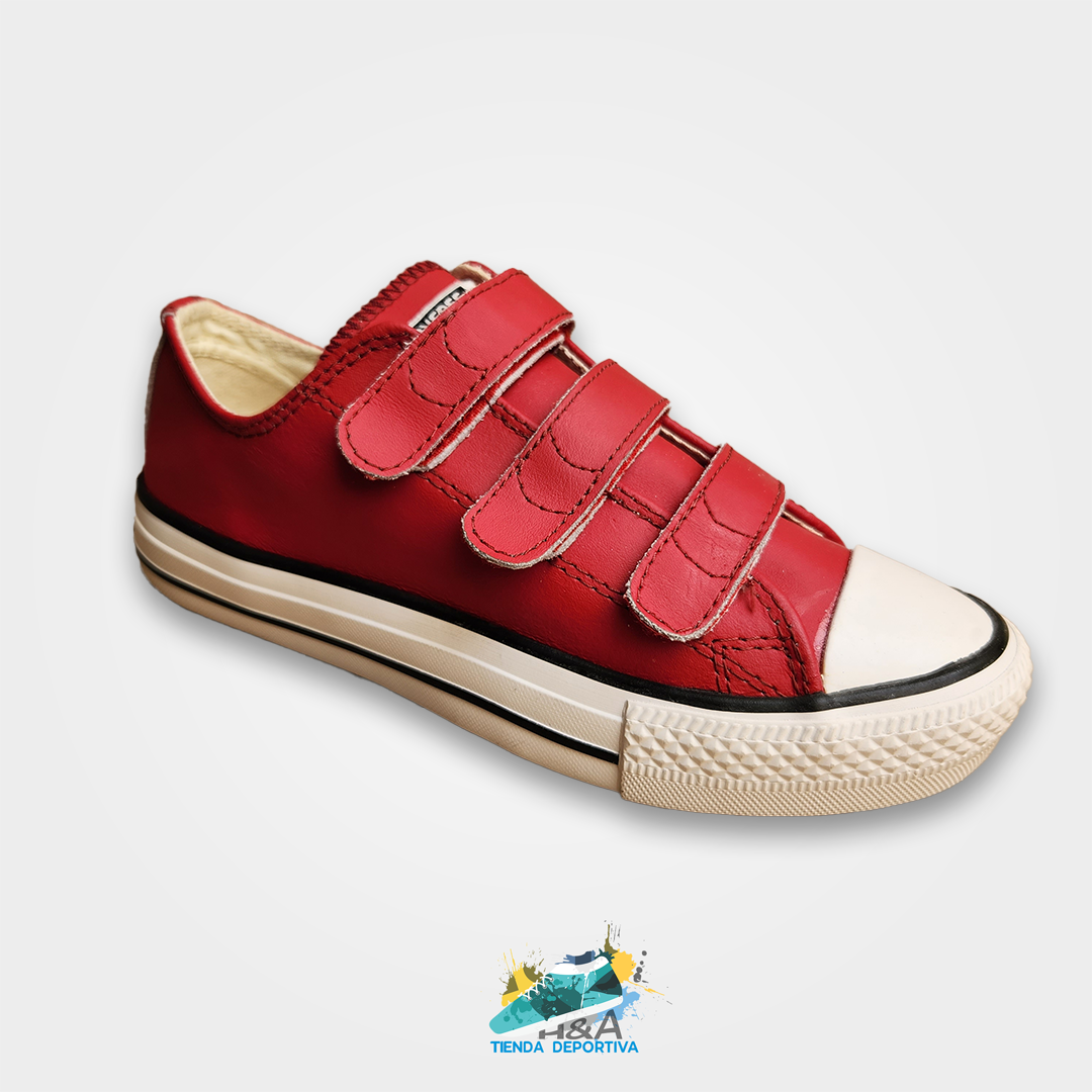 Converse Chuck Taylor Velcro Cuero Rojo