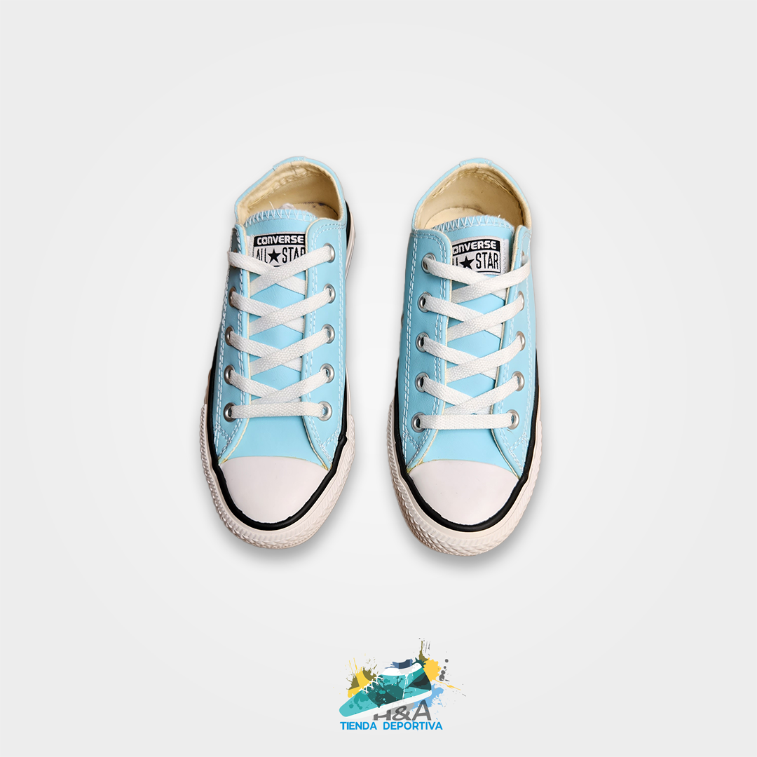 Converse Chuck Taylor Cuero Azul Aguamarina