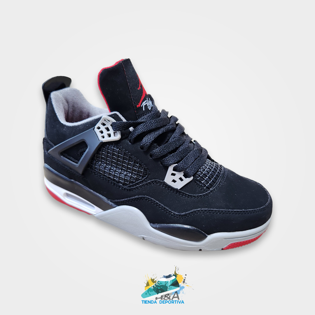 Air jordan retro 4 Negro Rojo Tienda H A