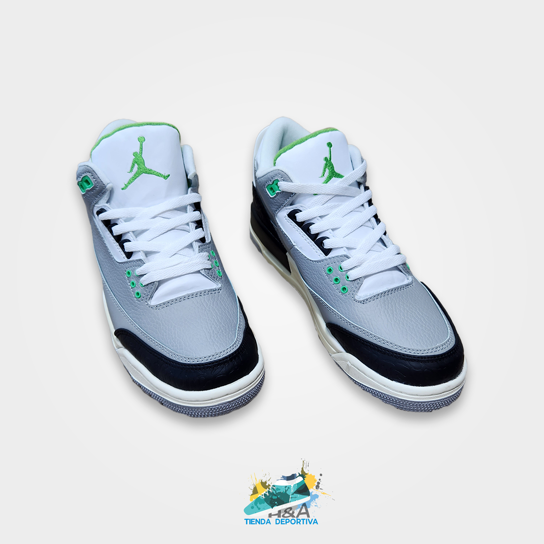 Jordan 3 Retro Stealth Gris & Verde