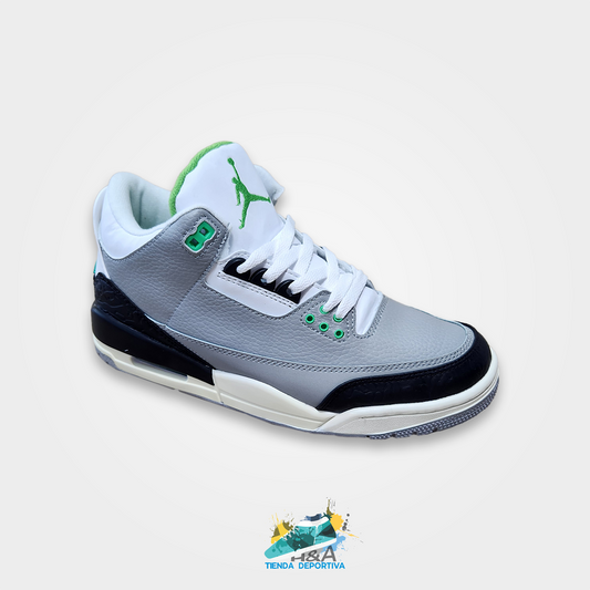 Jordan 3 Retro Stealth Gris & Verde