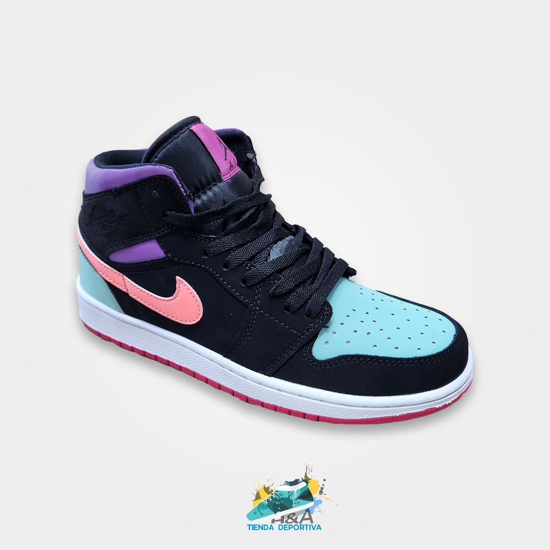 Air Jordan 1 Negras MultiColor