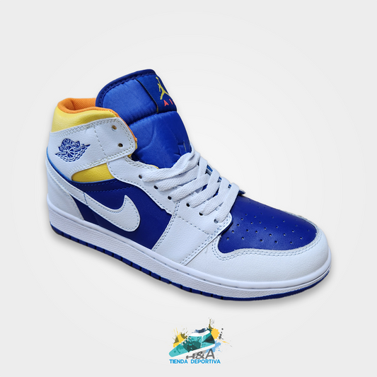 Air Jordan 1 Mid Royal Blue Laser Orange