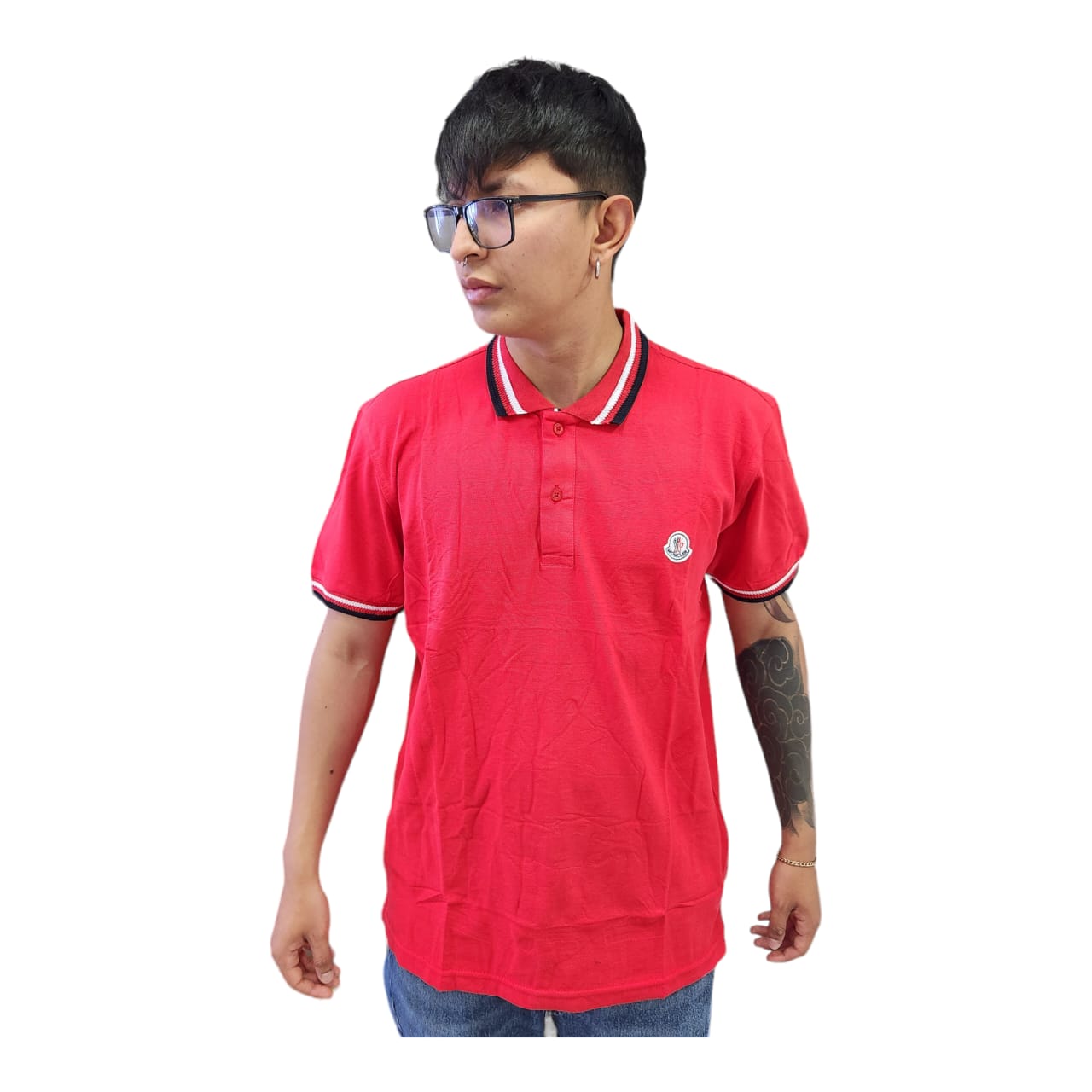 Camiseta Polo Moncler Roja